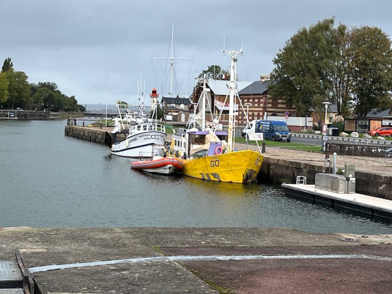 Le navire humanitaire « Mare*Go » en escale à Honfleur