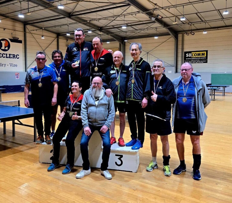 Coupe vétérans de Tennis de table : Médaille d’argent pour Pascal Bonhème et Olivier Legoupil